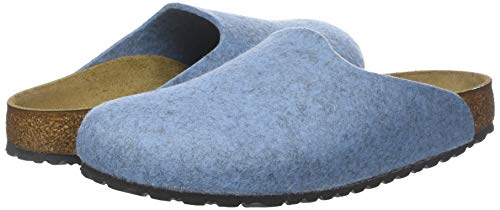 Birkenstock Amsterdam Lana, Zapatillas de Estar por casa con talón Abierto para Mujer, Azul (Melange Light Blue Melange Light Blue), 36 EU