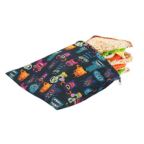 biteatey Bolsa de bocadillos Reutilizable Bolsa de sándwich de Pan Bolsa Impermeable y ecológica Bolsas de Almuerzo para Acampar en la Escuela Trabajo de Viaje