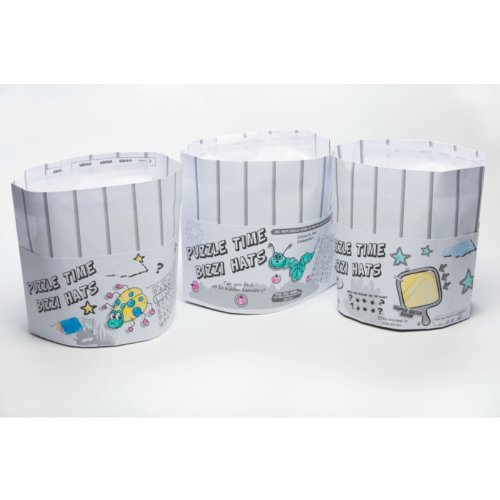 Bizzi Paper - Sombreros de chef para niños (200 unidades)