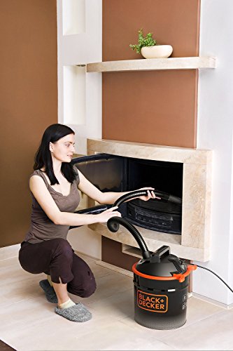 Black+Decker BXVC20TPE Aspirador de Cenizas (900 W, 18 l) con Sacudidor de Filtro