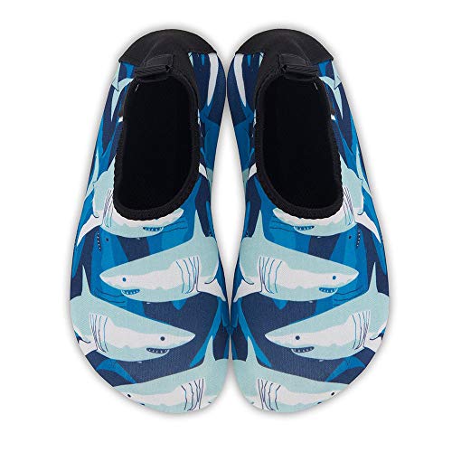Bmeigo Zapatos de Agua Calcetines Descalzos de Aguamarina de Secado rápido para Niñas Niños Piscina de Playa Natación para Buceo Surf Yoga Ejercicio Zapatos para Interiores