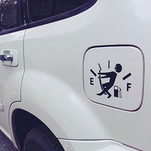Bodbii Diseño Divertido del indicador de la Gasolina Imagen engomada del Coche del Tanque de Combustible del Casquillo de la Etiqueta de Coches Decoración Consejo de Adorno …