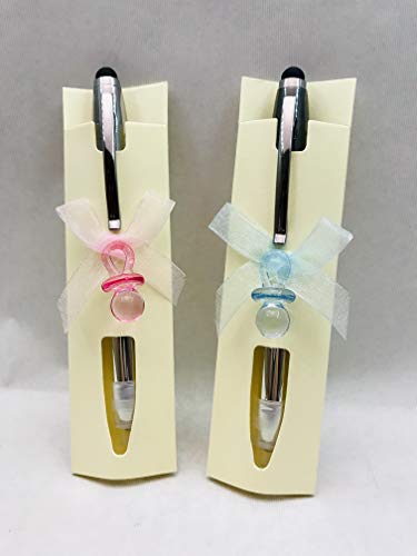 Bolígrafos GRABADOS para invitados a boda, bautizo o comunión (pack de 15 unidades) Boli+puntero táctil móvil+linterna PERSONALIZADO y decorado.