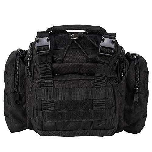 Bolsa impermeable para pesca, caza o ciclismo, riñonera y bandolera, diseño de camuflaje marrón y verde, negro