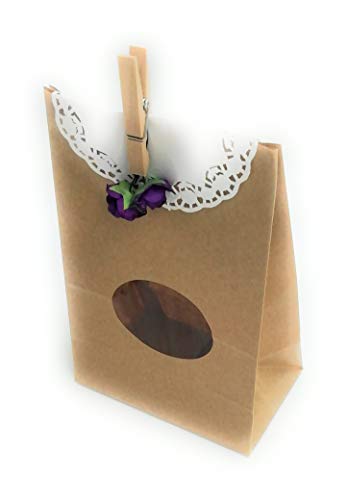 Bolsas kraft con blonda y pinza