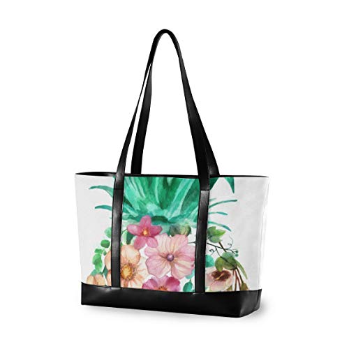 Bolso Gran capacidad Casual Flor Floral Piña Comestibles Bolso Computadora Moda