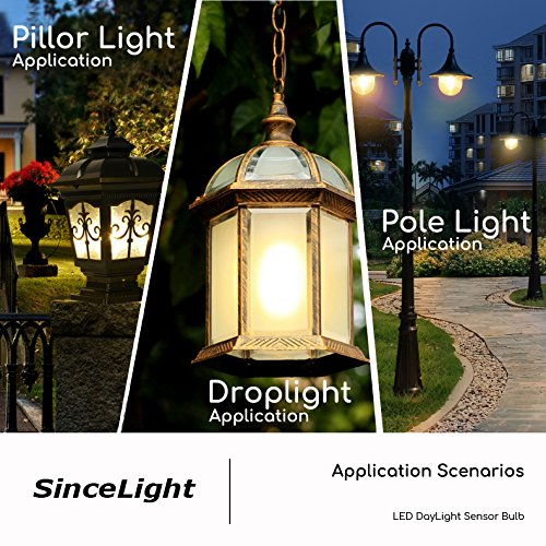 Bombillas LED con sensor crepuscular (sensor de luz solar) • Repelente de Mosquitos (580nm) • 9 Vatios • Casquillo E27 • Paquete de 2 Bombillas