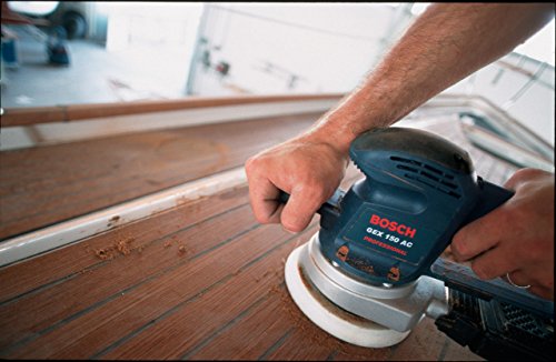 Bosch Professional GEX 150 AC - Lijadora excéntrica (340 W, Ø de plato lijador 150 mm, en caja)