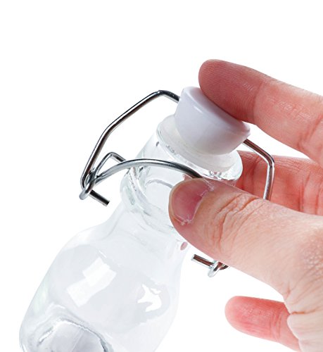 Botellas de cristal con tapa abatible para decoración de bodas, bricolaje, hogar, fiestas, 15 unidades