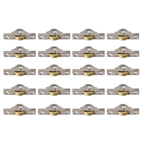 BQLZR Rueda corredera de cobre de 20 mm para armarios, armarios, puertas, paquete de 20