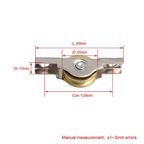 BQLZR Rueda corredera de cobre de 20 mm para armarios, armarios, puertas, paquete de 20