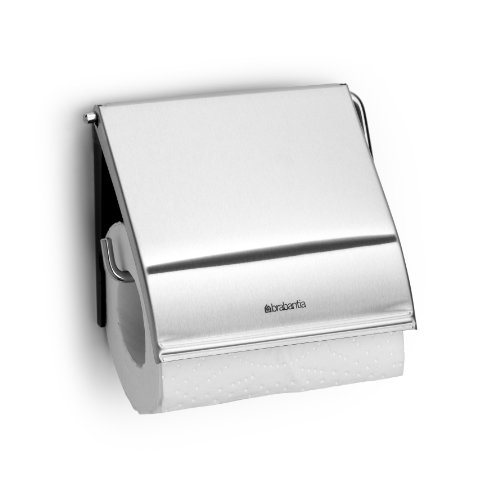 Brabantia 385322 - Portarrollos de Papel higiénico, Gris Metalizado Mate