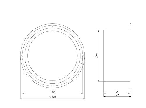 Brida de pared de 100 mm de diámetro, tubo de ventilación, brida de conexión