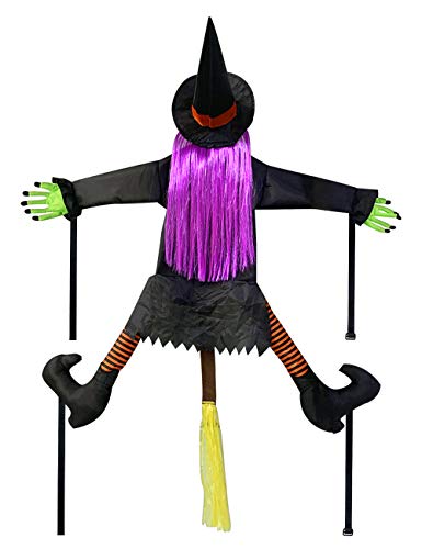 Bristory - Bruja grande para adornos de árbol, diseño de bruja para decoración de Halloween