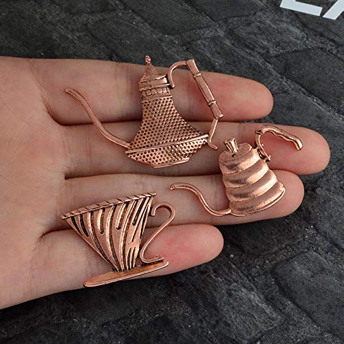 Broche Broches Todo sobre Café Esmalte Pin Café En Grano Olla Taza Latte Cappuccino Broches Bolsa Solapa Pin Ropa Insignia Joyería Regalo para Barista-Style4