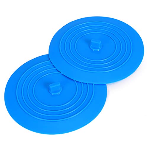 BTSKY 2 Pack 6 pulgadas Universal Silicona Goma - Tapón Tapón Tapón Tapón Tapón Tapón Tapón Tapón Tapón Tapón Tapón Tapón de Desagüe para Cocina Lavabo Baño Cubierta de Drenaje de Baño, Vi