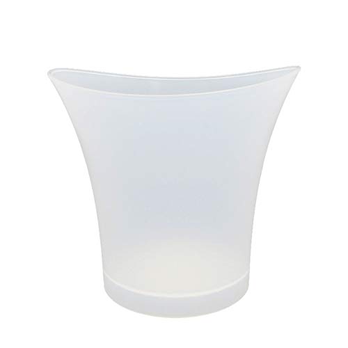 BUCKETS 2pcs 5L Cubo de Hielo de Gran Capacidad Colorido Vino LED Enfriador de Cerveza del Vino de Champagne Cubo Impermeable con Colores Que cambian