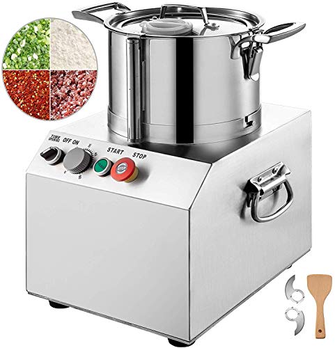 BuoQua Procesador de Alimentos de Grado Comercial de Acero Inoxidable 750W 1400 RPM de Alto Rendimiento 6L Friturizador de Cocina Robot de Cocina Ampliamente Utilizado en El Sector de La Restauración