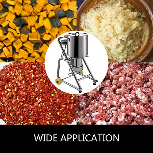 BuoQua Procesador de Alimentos de Grado Comercial de Acero Inoxidable1500W 1400 RPM de Alto Rendimiento 32L Friturizador de Cocina Robot de Cocina Ampliamente Utilizado en El Sector de La Restauración