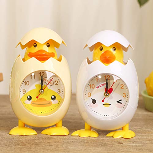 Bweele Despertador para niños, Alarma de Pollito de cáscara de Huevo de Dibujos Animados Lindo para Estudiantes Dormitorio para niños Regalo de cumpleaños para niños