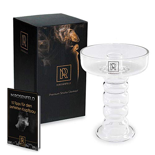 Cachimba de cabeza de vidrio universal - una cabeza de vidrio de borosilicato de Phunnel templado de alta calidad, una cabeza de vidrio de cachimba con sabor 100% puro y largo tiempo de ahumado