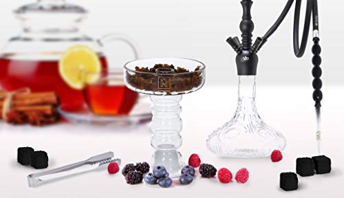 Cachimba de cabeza de vidrio universal - una cabeza de vidrio de borosilicato de Phunnel templado de alta calidad, una cabeza de vidrio de cachimba con sabor 100% puro y largo tiempo de ahumado