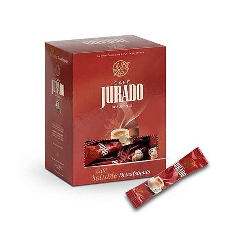 Café Jurado - Café Soluble Instantáneo descafeinado en sticks