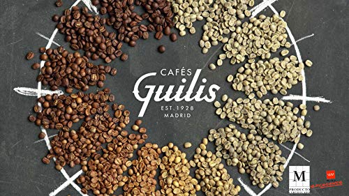 CAFES GUILIS Café en Grano Descafeinado Arábica Tueste Natural Sabor Aroma Espresso 1 Kg