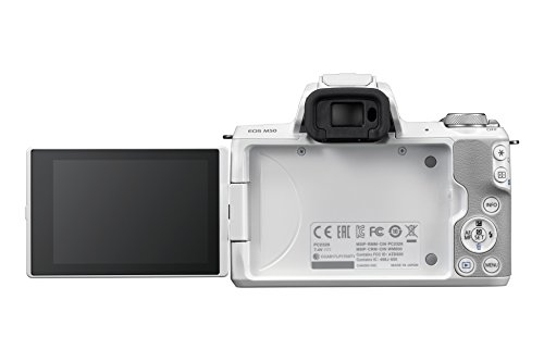 Canon EOS M50 - Kit de cámara EVIL de 24.1 MP y vídeo 4K con objetivo EF-M 15-45mm IS MM (pantalla táctil de 3", estabilizador óptico, Wifi), color blanco