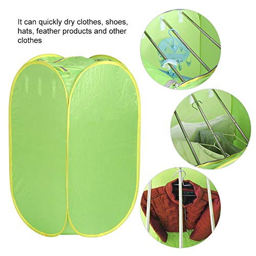 Caredy Secadora de Ropa, Secadora de Ropa portátil, Secadora de paños sin ventilación portátil Secadora Plegable con Calentador Bolsa de Secado de Ahorro de energía de 800 W Secadora de Ropa(UE)