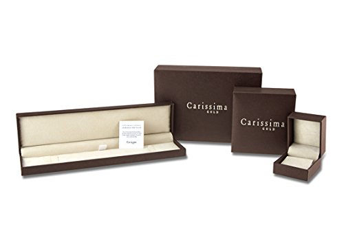 Carissima Gold Collar de mujer, de oro blanco de 9K con diamantes y colgante, letra G