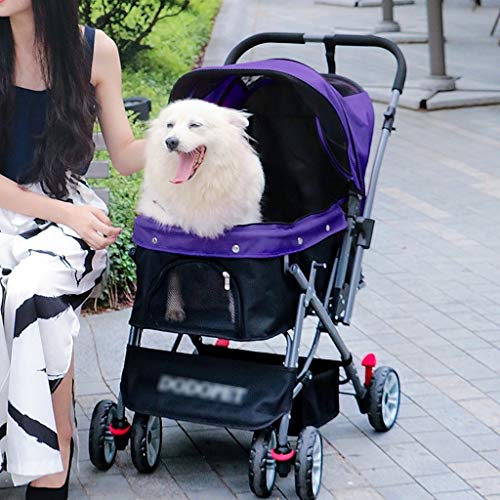 Carritos Cochecito Plegable Mascotas Carro for Perros al Aire Libre Ambulancia postoperatoria Perro supermercado Suministros for Perros livianos y Plegables Puede soportar 25 kg