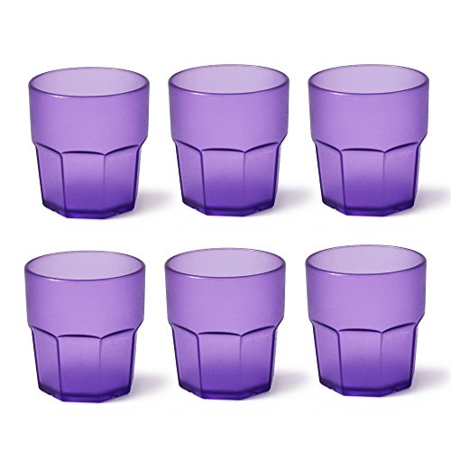 Cartaffini t28000vix6 Vasos, Policarbonato, Morado, 6 Unidad