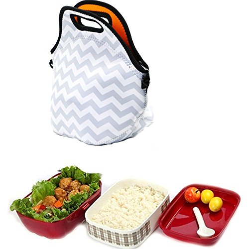 Case Wonder Bolsa Porta Alimentos - Neopreno Bolsa Almuerzo / Bolsa Comida/ Bolsa Térmica Porta Alimentos / Fiambreras Comida Trabajo con Correa de Hombro para Infantil Escolares Trabajo Picnic