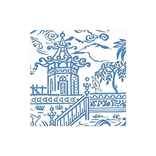 Caspari Pagoda Toile - Servilletas de papel para cóctel
