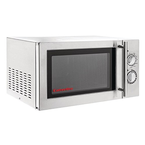 Caterlite CD399 - Horno microondas con grill, 900W, Acero inoxidable
