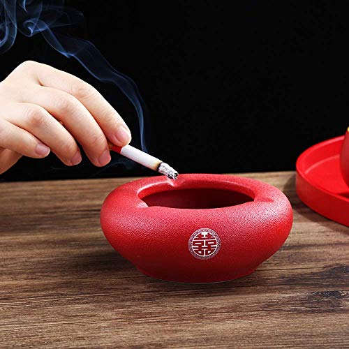 Cenicero Rojo Personalidad Creativa Moda Cenicero De Cerámica Muebles Cenicero De Cigarrillos Personalizado Hogar Oficina Al Aire Libre Bar Muebles De Sala De Estar