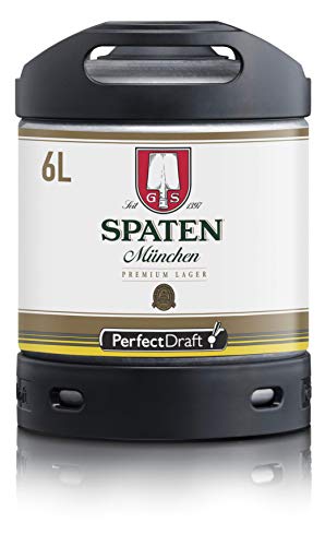 Cerveza PerfectDraft un barril de 6 litros de Spaten München Premium Lager - Lager. Máquina de tiro casera. Incluye un depósito de 5 euros.