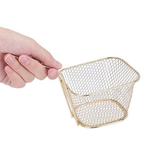 Cestas para Freír Chips 3pcs Mini Cesta Colador Freidora Presentación Alimentos Acero Inoxidable