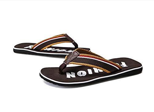 Chancletas cómodas para playa o piscina, chanclas de hombre de talla grande, sandalias ligeras, color marrón 46, zapatillas antideslizantes para mujer y hombre