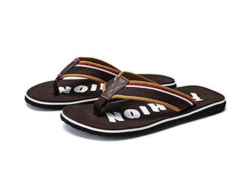 Chancletas cómodas para playa o piscina, chanclas de hombre de talla grande, sandalias ligeras, color marrón 46, zapatillas antideslizantes para mujer y hombre