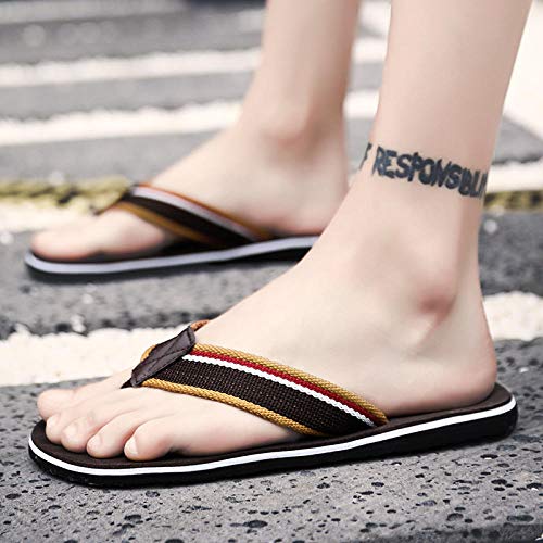 Chancletas cómodas para playa o piscina, chanclas de hombre de talla grande, sandalias ligeras, color marrón 46, zapatillas antideslizantes para mujer y hombre