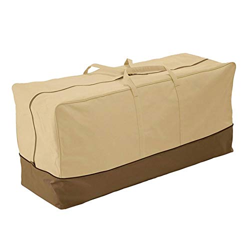 CHEYLIZI Bolsa de almacenamiento para cojines de muebles, extra grande, resistente al agua, para exteriores, jardín, patio, tumbona, cojín protector (152 x 71 x 51 cm) (tela Oxford 420D)