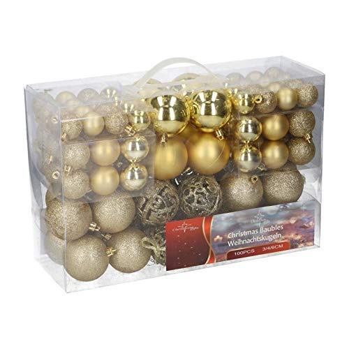 Christmas Gifts Bolas de Navidad, Dorado, 100x