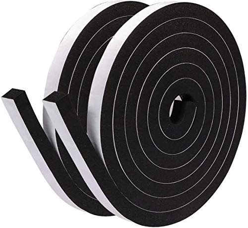 Cinta adhesiva de espuma Celda cerrada Ventana de la casa de Excluidor Aire acondicionado Sellado de la banda de clima Cinta aislante de espuma a prueba de sonido 12 mm (W) x 10 mm (T) x 4 M (L)