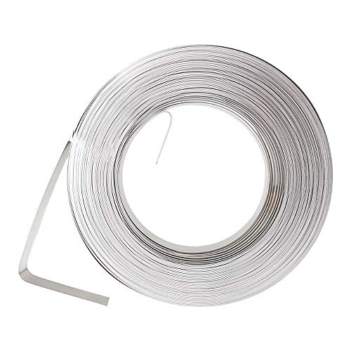 Cinta de acero inoxidable V2A, 0,6 x 9,5 mm, 30 m, 30 m