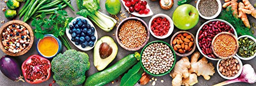 Clementoni- Puzzle 1000 Piezas Panorama Verduras saludables (39518.7)