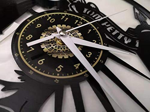 CNLSZM Creative Pizza Vintage Wall Clock Diseño Moderno CD Vinyl Record Reloj Decorativo 3D para Decoración del Hogar No Led
