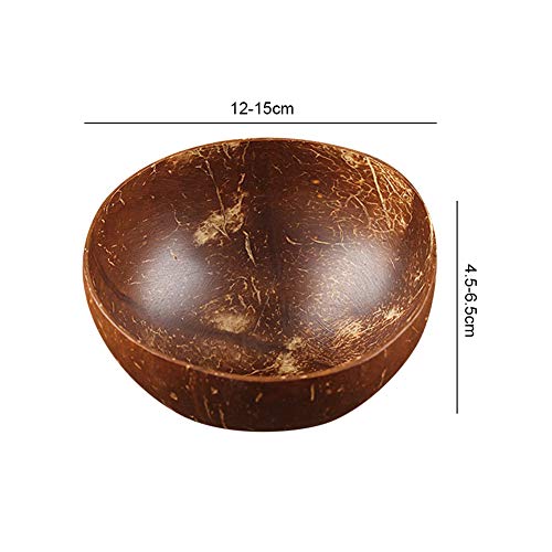 Coconut Bowl Coconut Smoothie Cuenco de cereales, coco, decoración original de cáscara de coco, cuenco de cereales, cuenco de cereales, cuenco de Buda vegano, ligero, duradero y fácil de limpiar