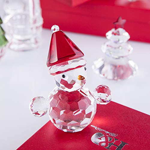 Colgante de Cristal de Muñeco de Nieve, Muñeco de Nieve Transparente Permanente Para árbol de Navidad de Mesa de Ventana